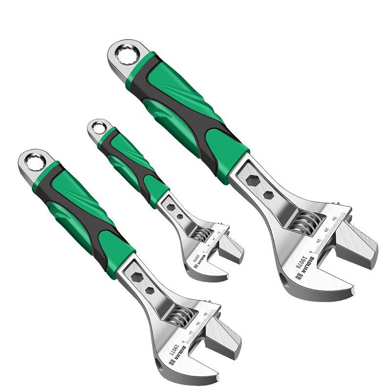 Universal Adjustable Open-End Plumbing Wrench Set - Multifunctional Large Opening Pipe Wrench