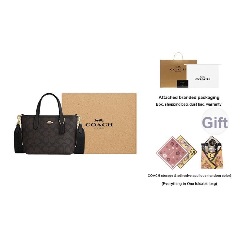 Coach City 15 Značkové logo Odnímatelný ramenní popruh Tote taška Dámská tote Černá CW032-IMXAQ