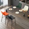 Nordic Velvet Bar Stool with Backrest