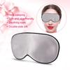 Natural Silk Sleeping Eye Mask Men Women Breathable Nap Sleep Shade Mask Silver Grey