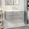 VidaXL Ensemble de meubles de salle de bain 2 pcs gris béton, armoire de salle de bain, meuble de salle de bain, meuble de 3324910