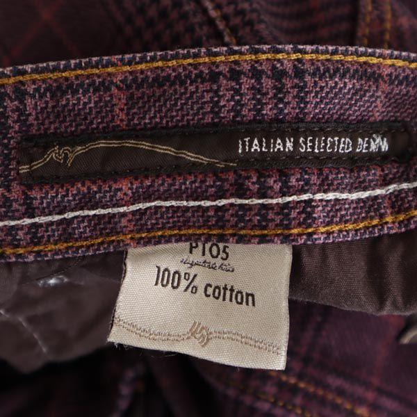 PT05 Glen Check Cropped Pants W28 Pink Button Fly Men's Used