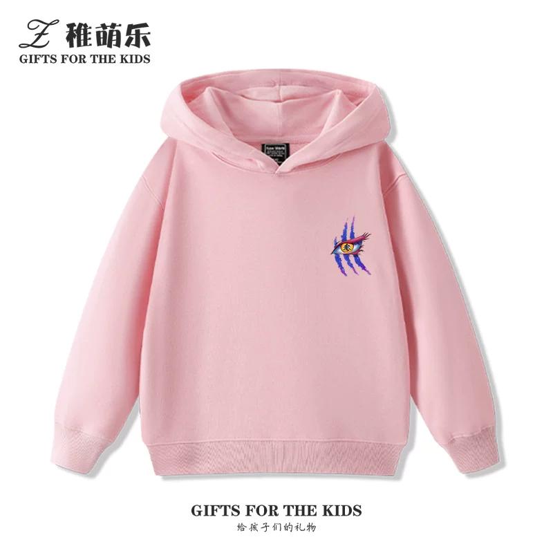 Sudaderas con capucha para niños con estampado de Demon Slayer, sudaderas informales de otoño/invierno para niños y niñas.