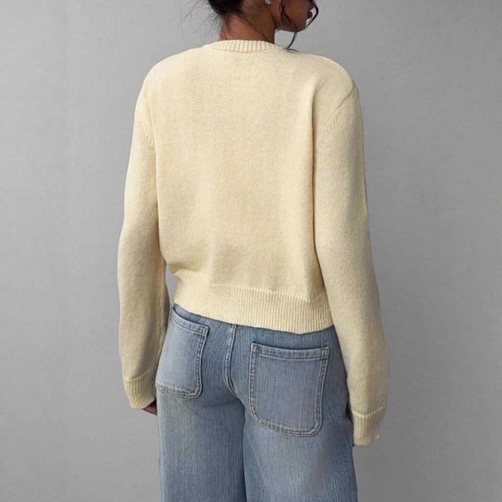 Women's Long Sleeve Knit Cardigan Sweater - Soft, Slimming, and Loose Fit for Autumn/Winter 2025