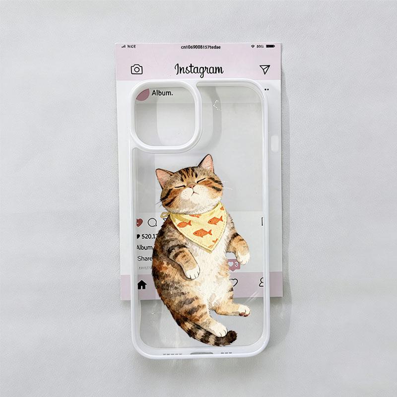 

Модный чехол для телефона с рисунком котенка, животного, кошки для IPhone 11 12 13 14 15 16 17 Pro Max 17Air X XR XS Max 7 8 Plus SE2, твердый чехол iPhone17 Pro Max