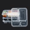 KAZHI Disposable Divided Plastic Meal Boxes with Lids