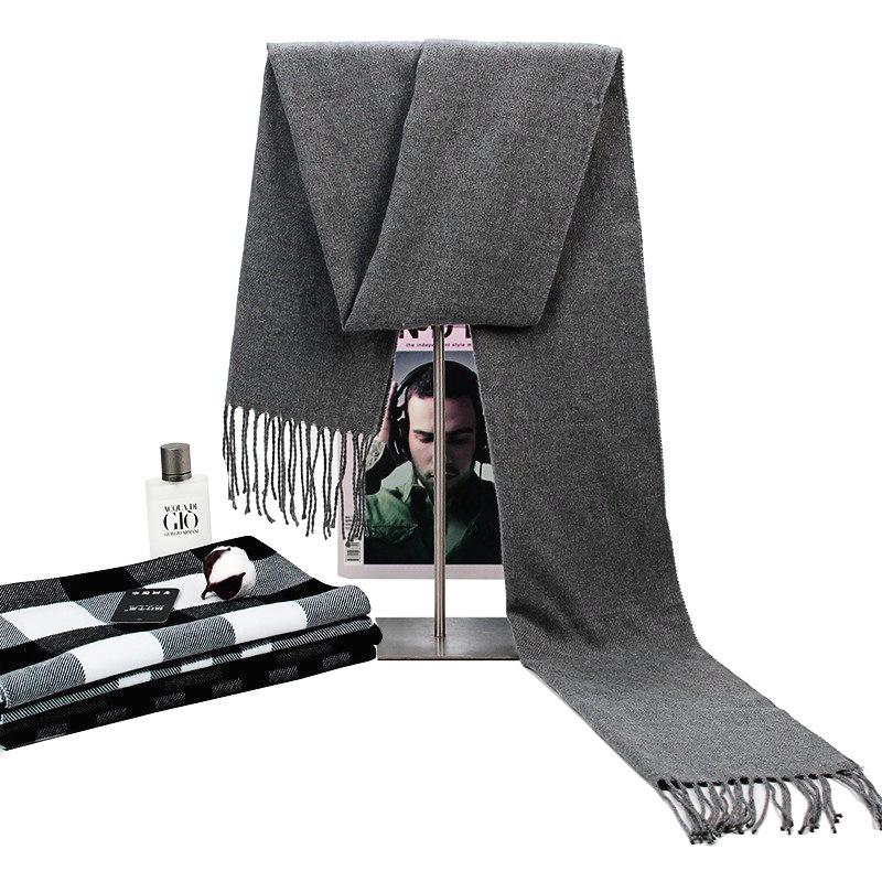 Autumn And Winter Scarves Imitation Cashmere Warm Men'S Plaid Scarf Manufacturers
