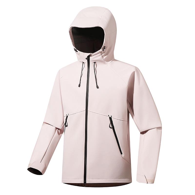 Unisex Frühlings Softshell Kapuzenjacke - Winddicht, Wasserdicht, Atmungsaktiv, Einlagiges Fleece für Bergsteigen