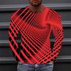 Funny Optical Illusions Graphic T Shirt Fashion Casual 3D Printed Long Sleeve T-shirt Catch Eyes Streetwear Personalization Tees