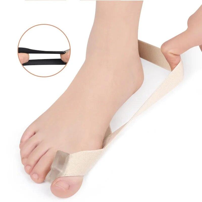 1 pçs dedo do pé polegar corretor tensão cinta separador dedo do pé protetor ferramentas de cuidados com os pés