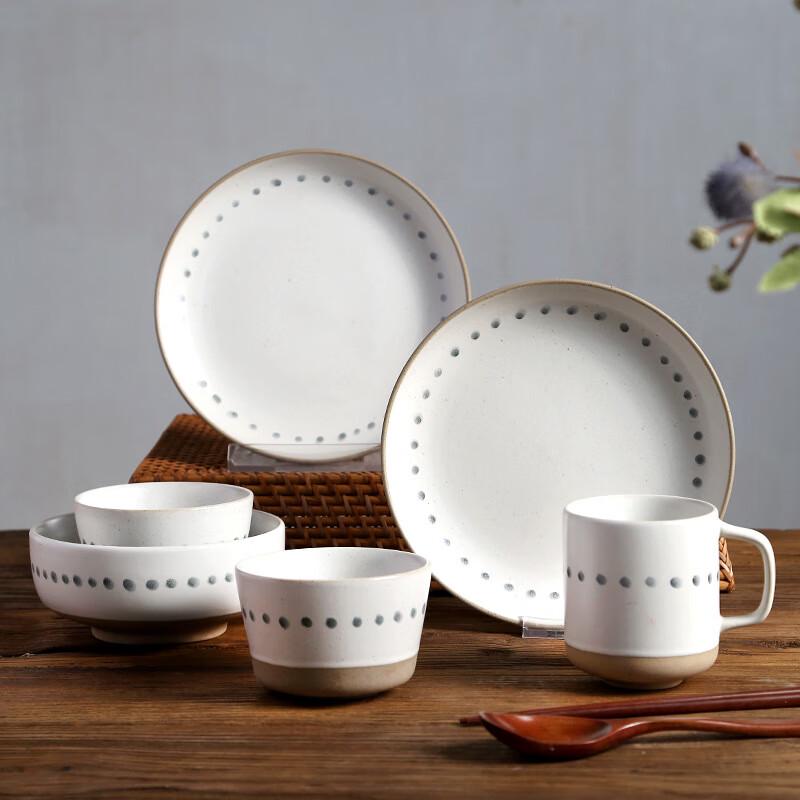 Hand-Painted Japanese Underglaze Ceramic Dinnerware Set 22-piece set