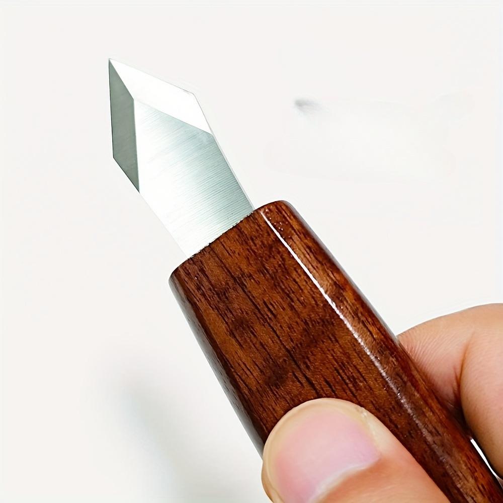 1PC Woodworking Marking Knife, Polished Finish, Durable Wooden Handle, No Assembly Required, Precision Carving Tool for Woodworkers and Craftsmen