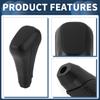INFINAUTO Automatic Gear Shift Automotive Gearbox Stick Shifter Lever Knob for Toyota 4Runner Plastic Faux Leather 1pc Knob, 2012-2021, Black,