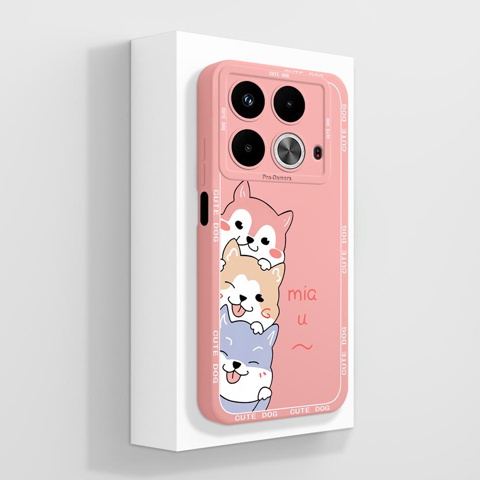 For infinix Note 40 Pro Plus 40X Case Couple Panda Phone Housing For Note40 Note 40X Full Protection Liquid Silicone Back Cover