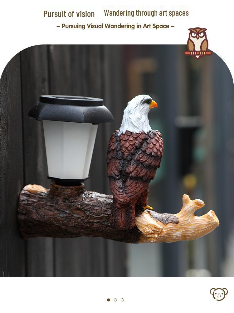 Solar LED Courtyard Lights: Tree Hanging Koala, Owl, and Parrot Garden Ornaments