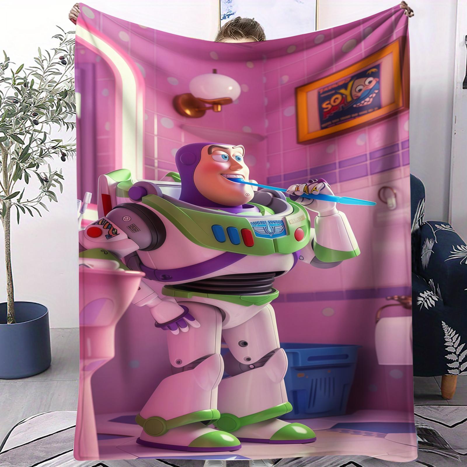 

Toy Story Buzz Lightyear Small Cover Blanket Soft Comfortable All Season Skin Friendly Bed Dorm Sofa Office Car Camping Nap Gift 70x100cm