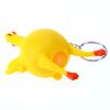 Funny Chicken Egg Laying Hens Crowded Stress Ball Keychain Portable Squeeze Chicken Key Ring Funny Spoof Tricky Gadgets Toy