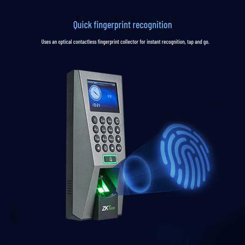 ZKTECO F18 Fingerprint Access Control & Time Attendance System CN Plug (adapter Included)