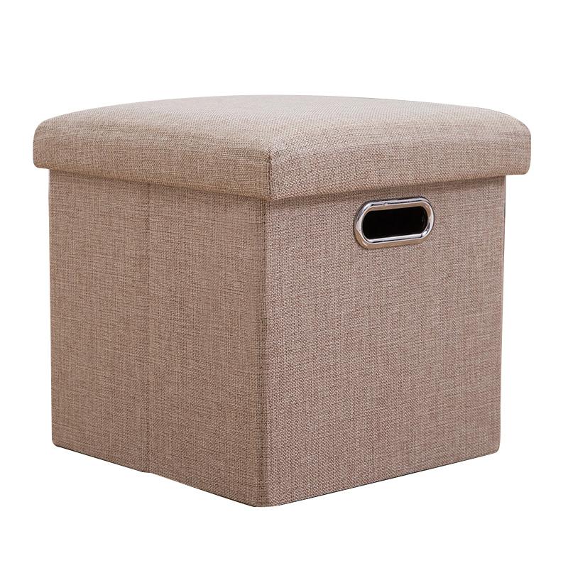 Folding Storage Ottoman Foldable Small Ottoman Foot Rest 11.81x11.81x11.81inch Small Collapsible Seat Organizer Comfortable Seat