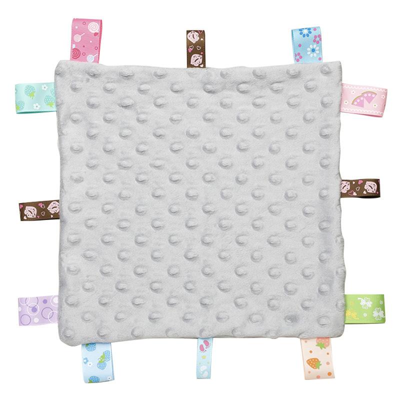 Baby Tag Security Blanket Baby Soothing Plush Blanket Sensory Soft Comforter Blanket Baby Anima