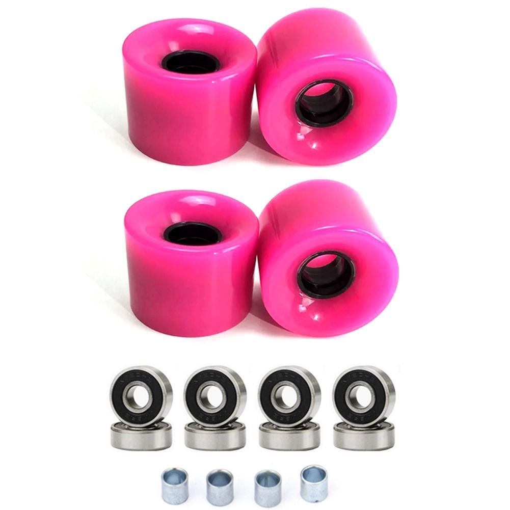 Smooth Riding 60x45mm 78A Skateboard Longboard Wheels Set with ABEC9 Bearings