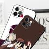 Capa de celular de desenho animado anime bungou stray dogs dazai osamu para iphone14 13 12 11 pro max 8 7 se xr xs plus capa de silicone macio preta