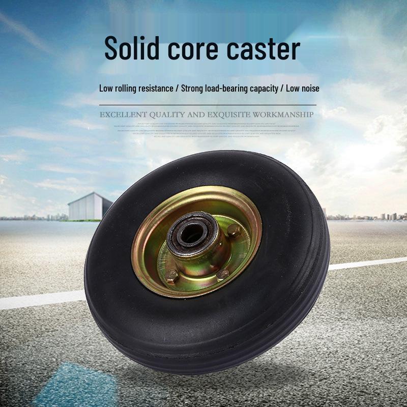 8" & 10" Solid Core Industrial Rubber Casters - Wear-Resistant, Silent Wheels