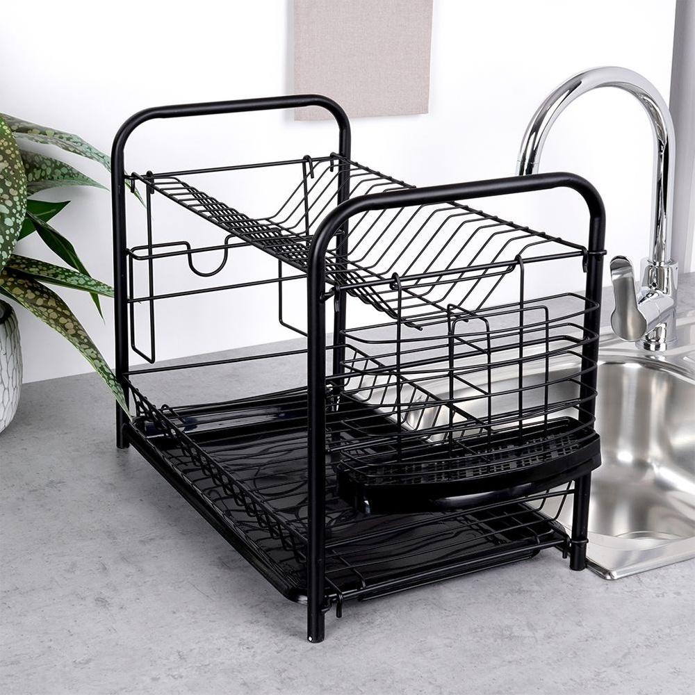 Drainer for Dishes and Cutlery, Two-level, Two-tier, Standing, Hanging