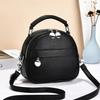 Pu Leather Small Round Crossbody Bag For Casual Travel Women