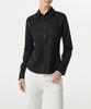 MUSINSA STANDARD WOMAN Slim Fit Shirt [Black]