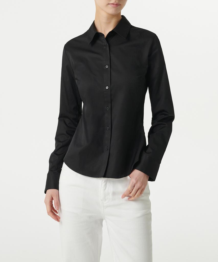 MUSINSA STANDARD WOMAN Slim Fit Shirt [Black]