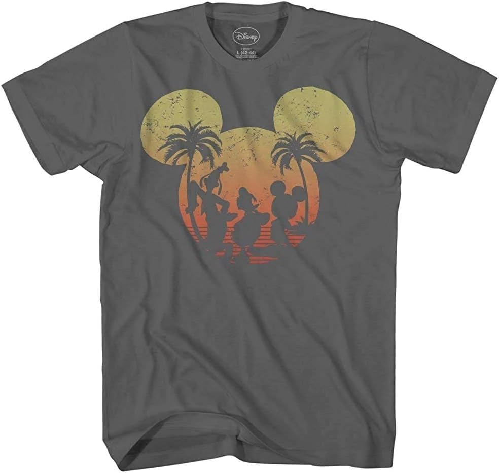 2025 Disney Loose and Comfortable Leisure Mickey Animation Printed Cotton Leisure T-shirts with Short Sleeves with Men and Women