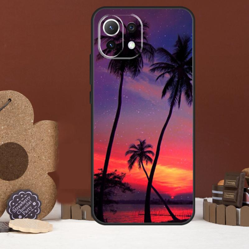 Stars Space Palm Trees Case For Xiaomi 17 Pro Max 14 15 Ultra 15T 13T 14T POCO F8 Ultra F7 F5 F6 X5 X6 X7 Pro Cover