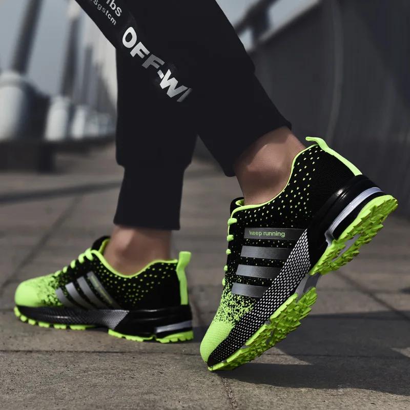 Fashion Men Sneakers Breathable Mesh Comfortable Black Sports Shoes Anti-Slip Outdoor Casual Running Mens Shoe Zapatillas Hombre