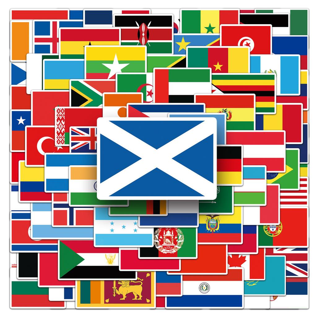 105 Einzigartige Nationalflaggen Auto Graffiti Personalisierte Gepäck Gitarre Roller Computer Dekorationen Handy Aufkleber