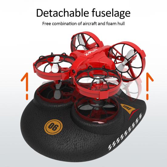 Remote Control Airplane Mini Drone One Key Take Off-Landing 3 in 1 Toy Altitude Hold Headless Mode 360 Degree Flips Car Mode Boys Girls Toy