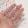 3D Dazzling Face Rhinestone Sticker Aurora Iridescent Rhinestone Sticker  Body Decals