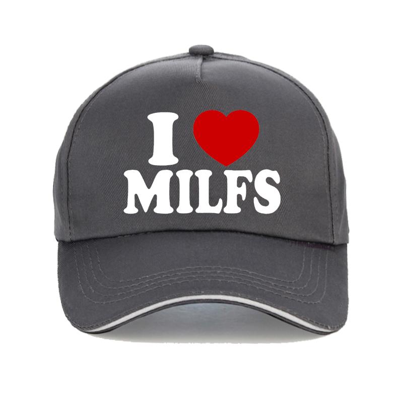 I Love MILFS I Heart Hot Moms Print baseball cap Casual Unisex Women hat adjustable summer Trucker hats gorras