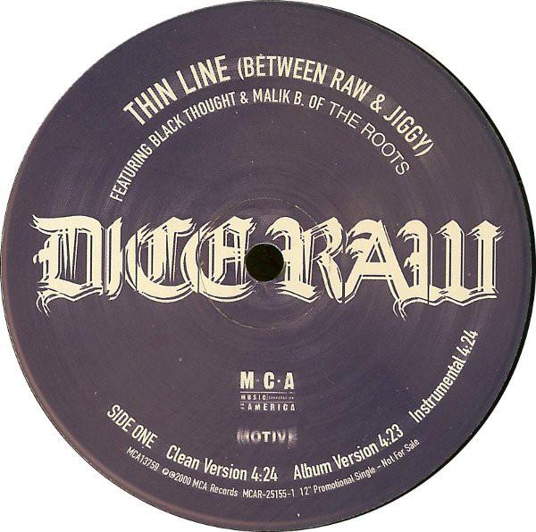 

12inch Record DICE RAW - Thin Line (Between Raw & Jiggy) / L MCAR251551 MCA Records 2000 US Rap & Hip-Hop/R&B Used