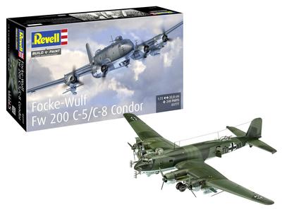 German Revell Fw200 Condor Plastic Model Kit 03777 1/72 Focke-Wulf C-5/C-8 (Airplane)