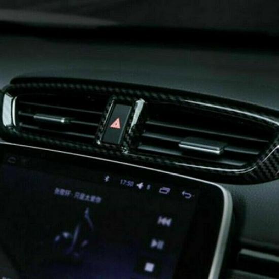 Carbon Fiber Center Air Vent Outlet Cover Trim For Honda CR-V CRV 2017-2022