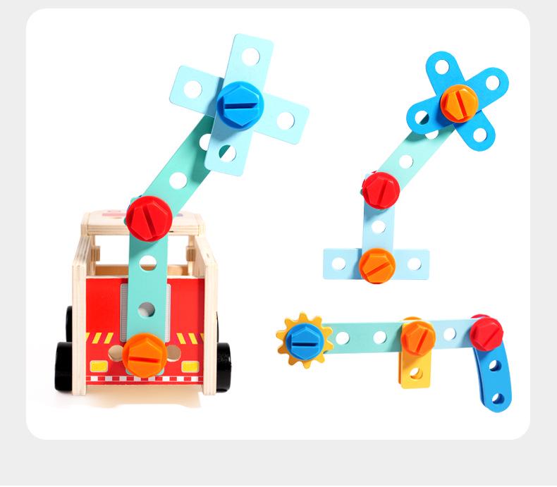 Wooden Toy Tool Set for Kids: Disassembly, Assembly, and Repair Play