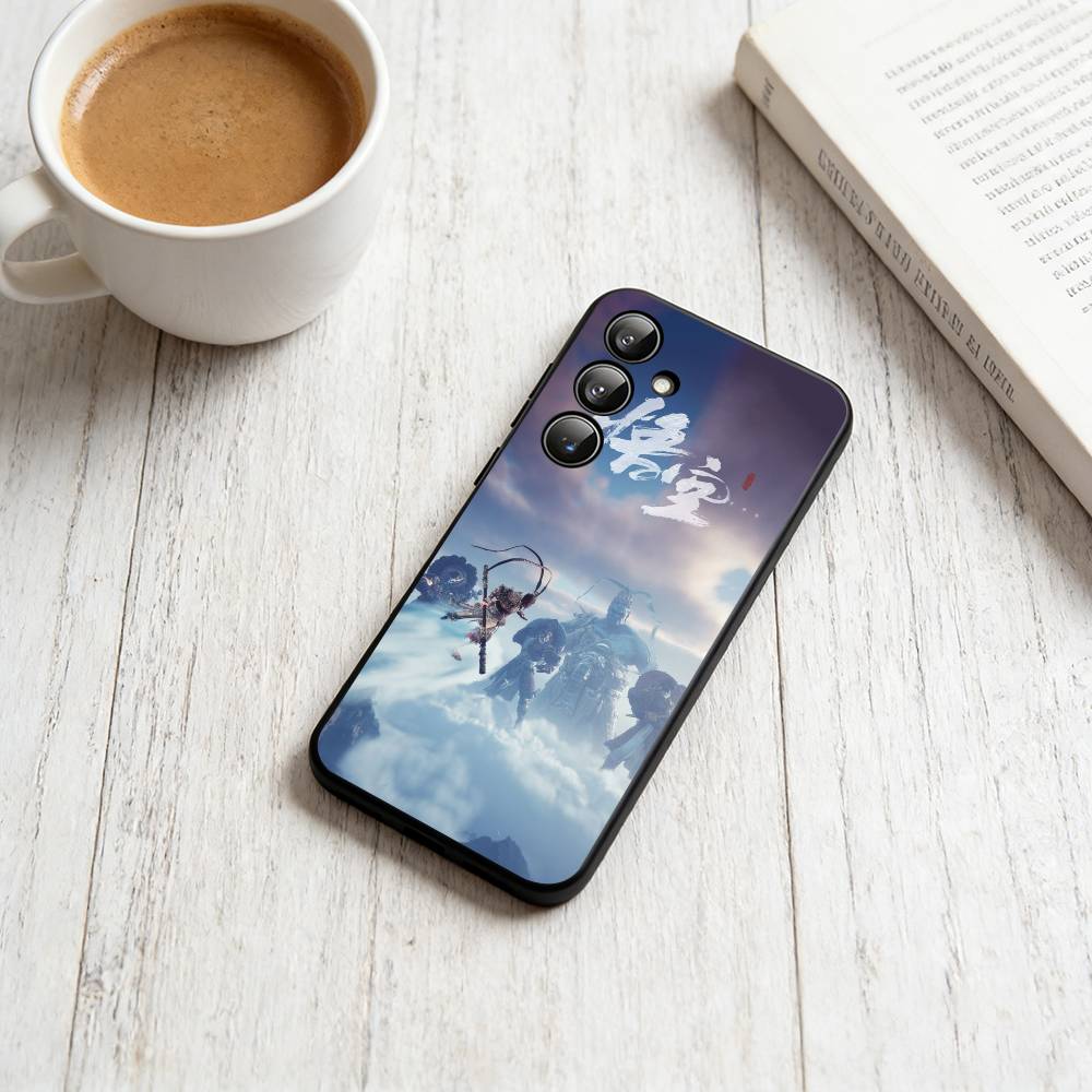 Black Myth Wukong Phone Case Black Silicone Soft For Samsung Galaxy A73,A72,A71,A70,A53,A52,A51