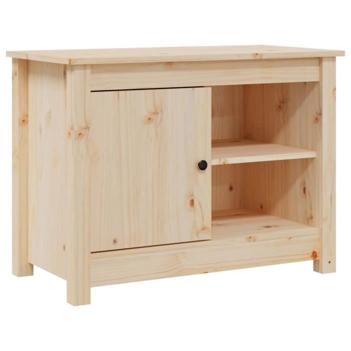 VidaXL Meuble TV 70x36,5x52 cm Bois de pin massif 814579