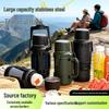 Insulated Travel Thermos: Large Capacity Water Bottle for Hot & Cold Drinks - Portable for Car, Home, and Outdoors.