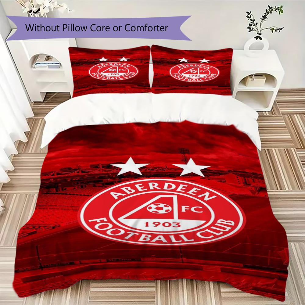 Juego de Ropa de Cama con Estampado Sunderland Funda Nórdica Funda de Almohada Decoración del Hogar Regalo de Cumpleaños (1 funda nórdica + 2 fundas de almohada sin relleno.)90