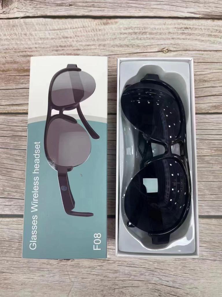 F06/F07/F08 Chytré sluneční brýle: Módní Bluetooth sluchátka s brýlemi.