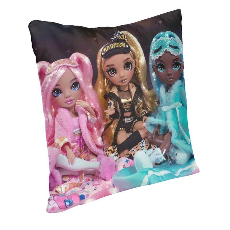 Luxury Rainbow High Slumber Party Dolls Sofa Cushion Cover Polyester Throw Pillow Case Home Decorative Pillowcase
