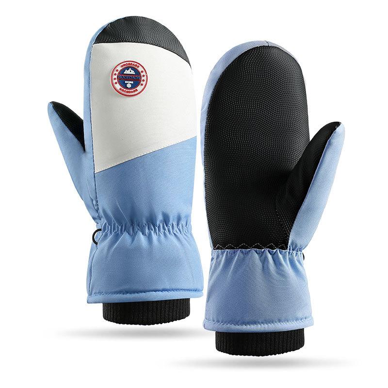 Winter Ski Gloves Outdoor Sports Plus Velvet Thickened Warm Gloves Cycling Windproof Waterproof Non Slip Stuffy Gloves