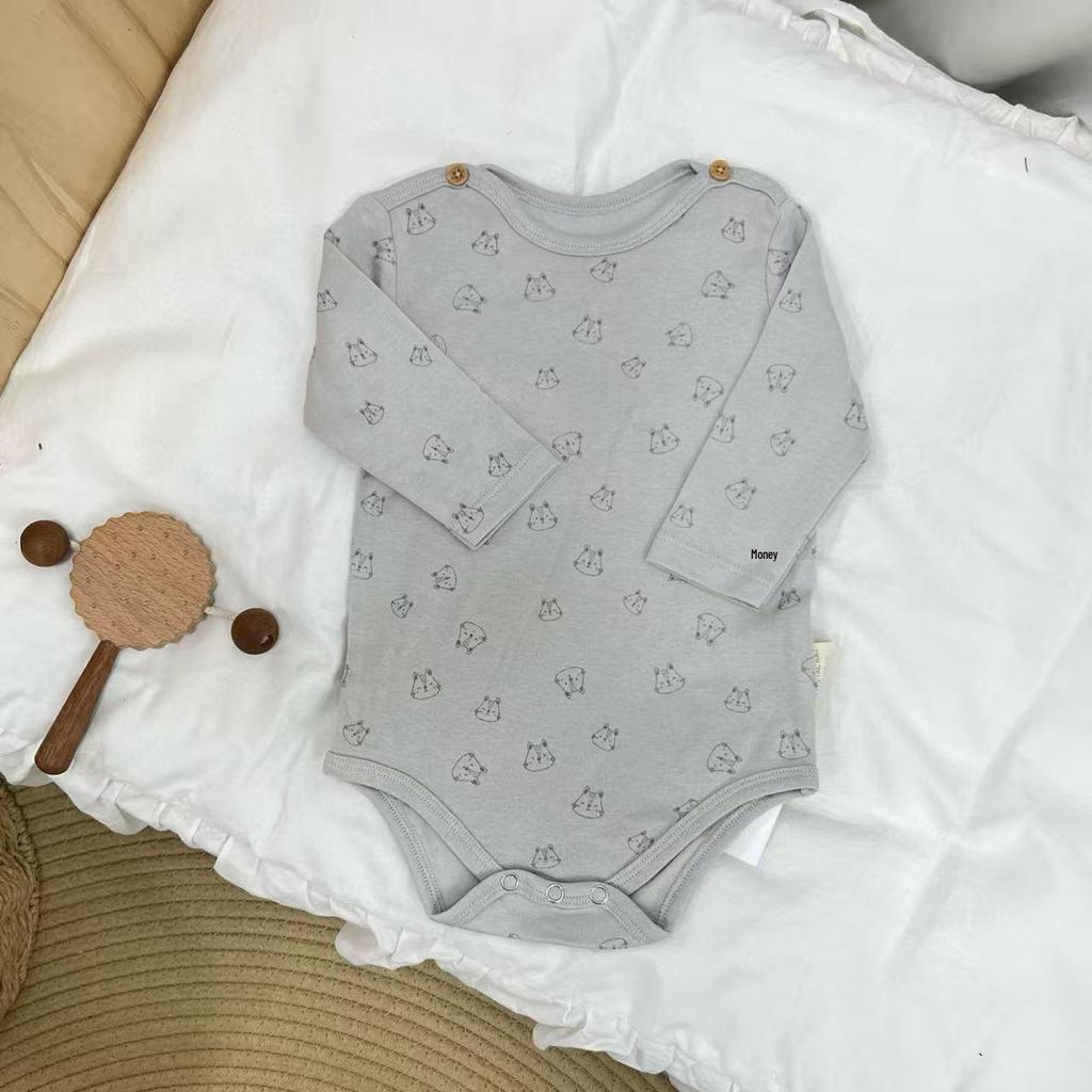 BabyClothes Unisex A-Category Cotton Infant Bodysuit Set – 3-Piece Seasonable, Cute Cartoon Pattern Diaper Cover